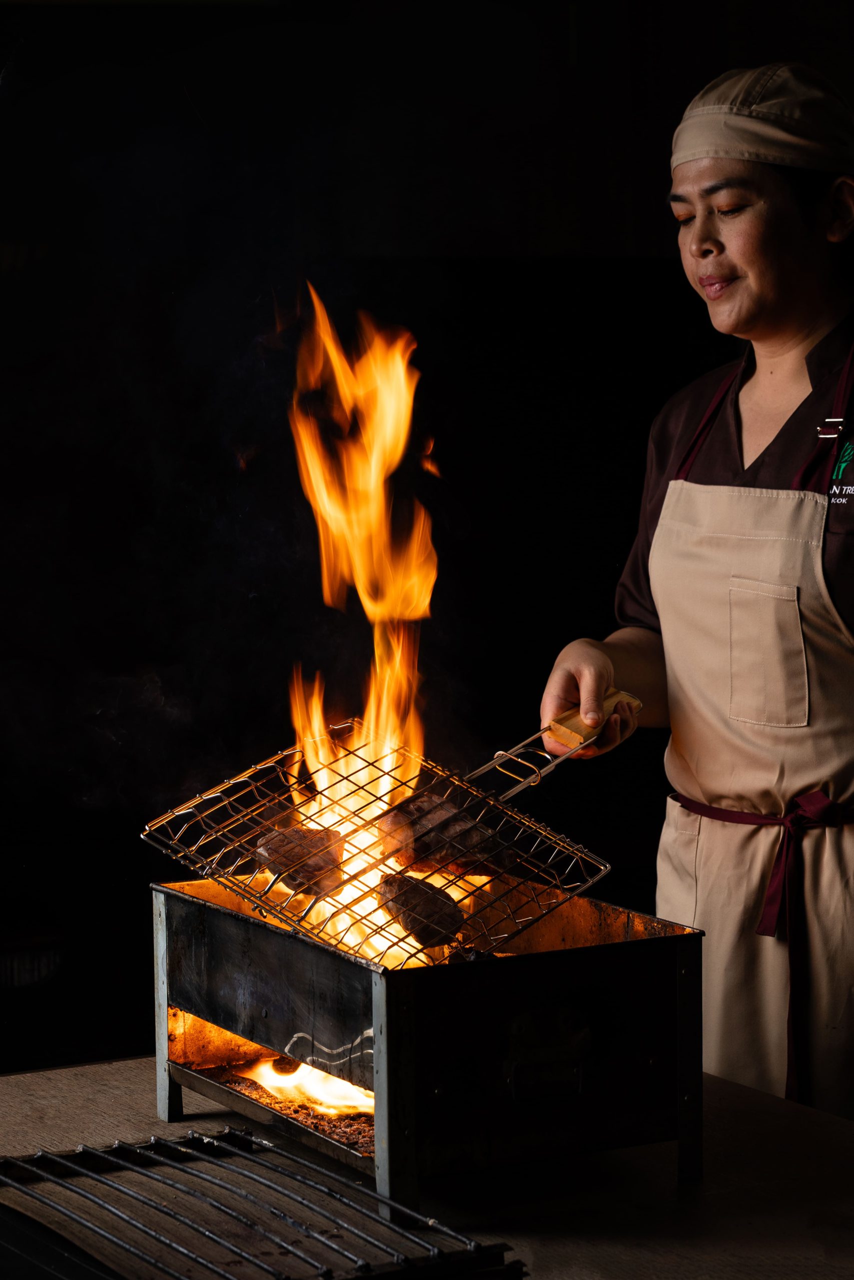 Live-fire cooking at Saffron Grill Bangkok