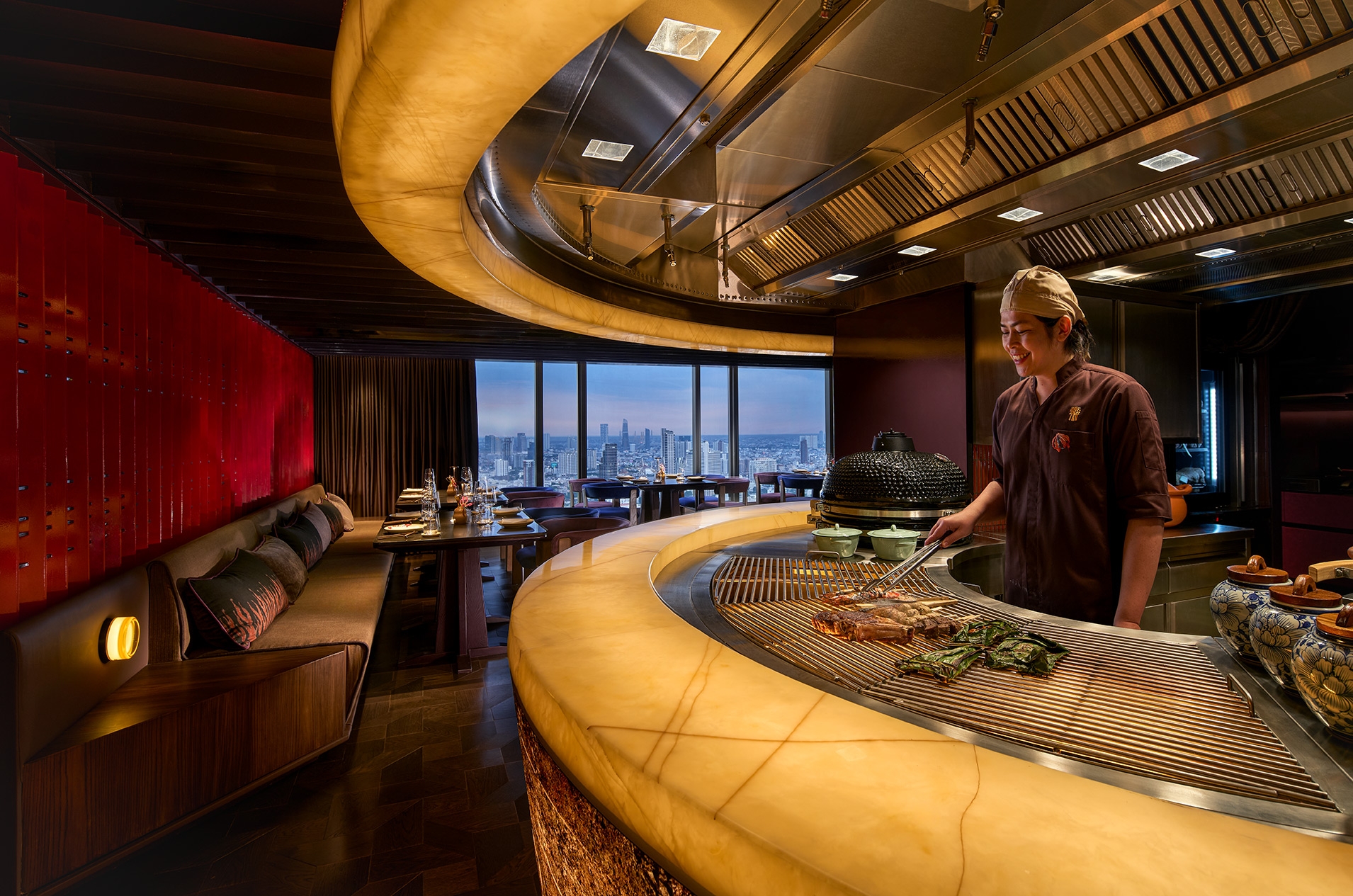 Chef working at Saffron Grill Bangkok