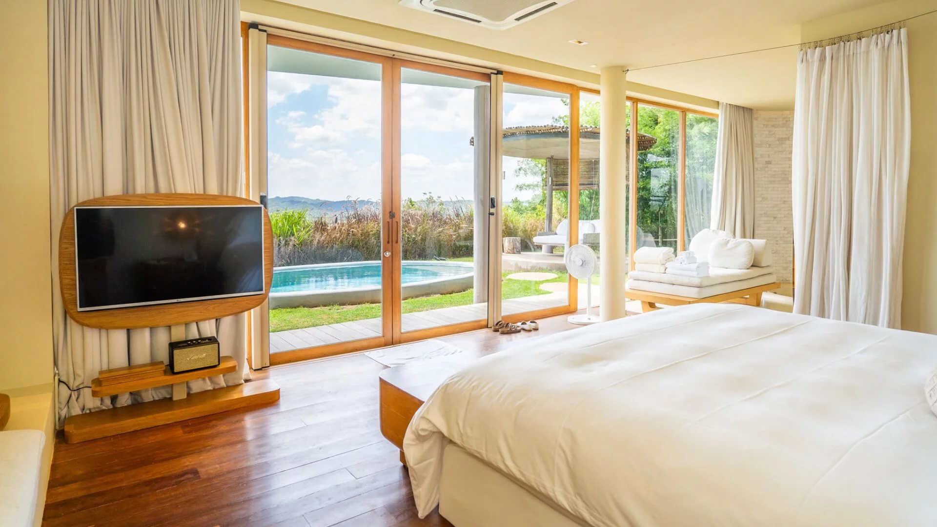 Bathroom and bathing area in the sala khaoyai pool villa