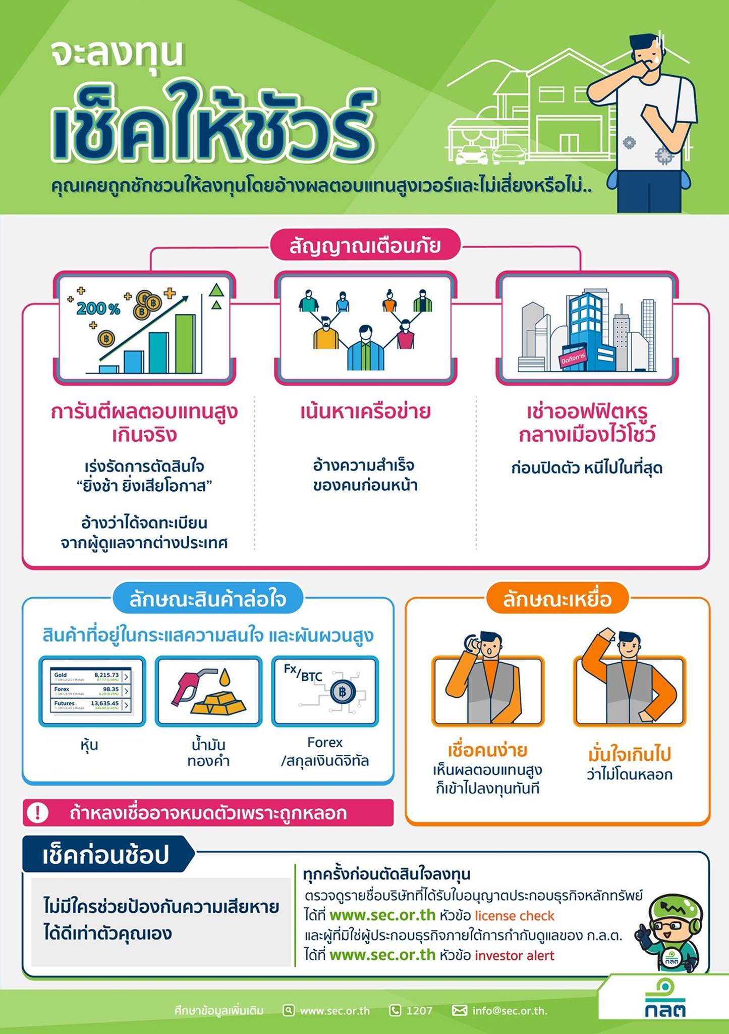 Thai SEC warning about complex high-interest investment pitches