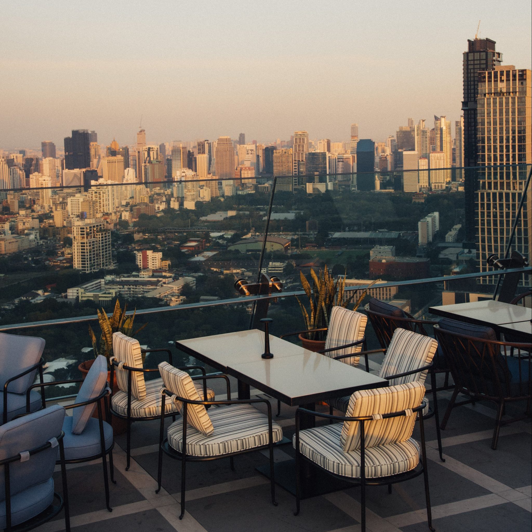 Cocktail served at Spire Rooftop Bar Bangkok