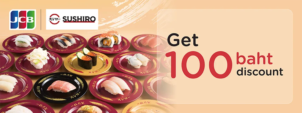Sushiro THB 100 weekday discount for KTC JCB cardholders