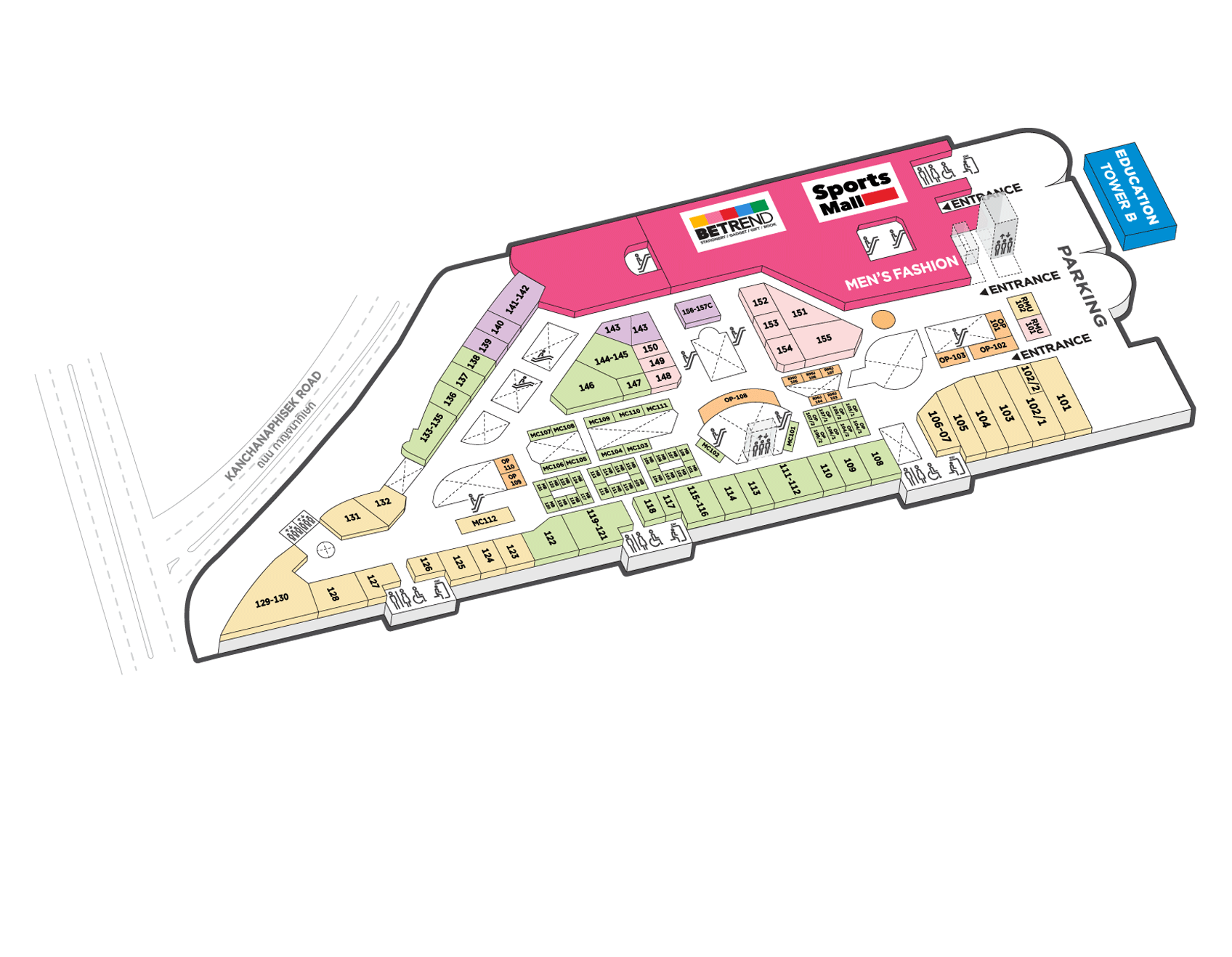 First-floor map for The Mall Lifestore Bangkae