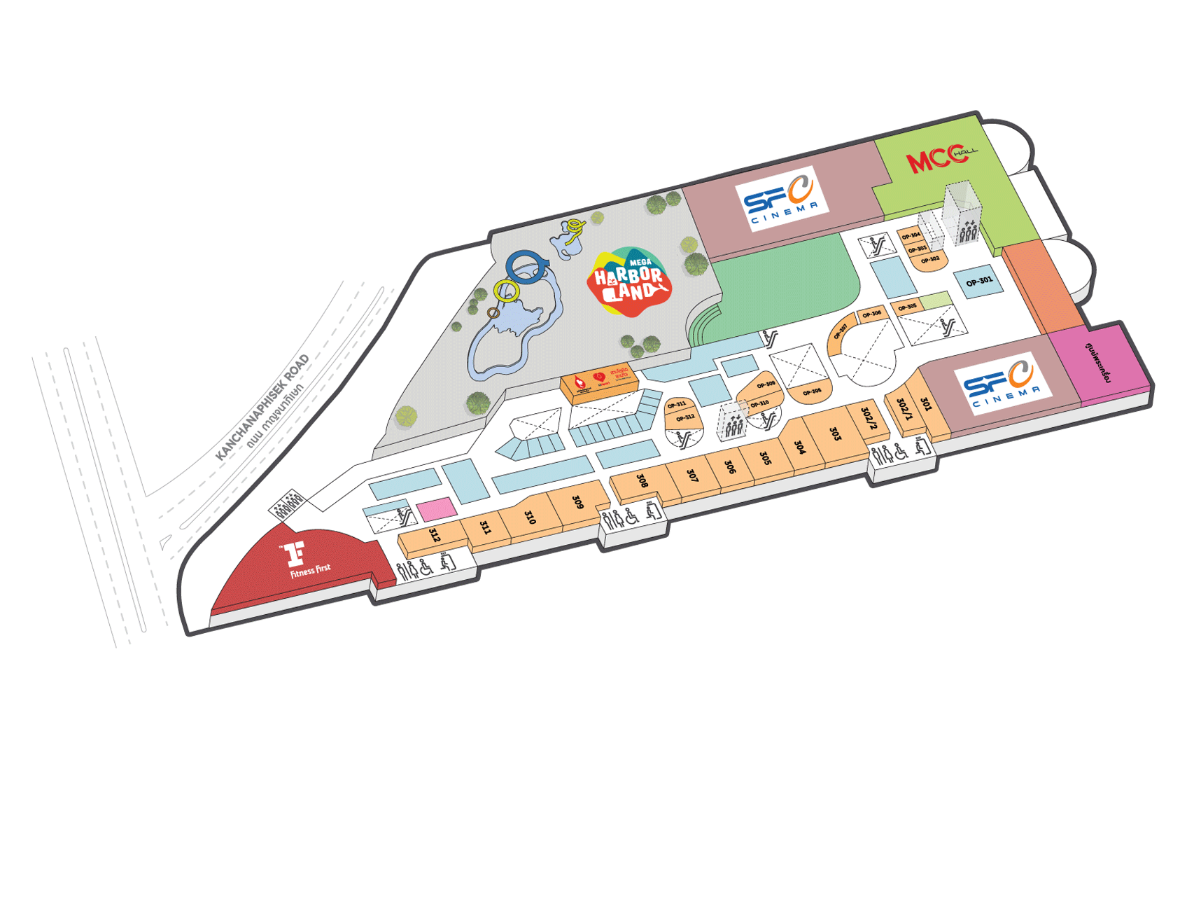 Third-floor map for The Mall Lifestore Bangkae