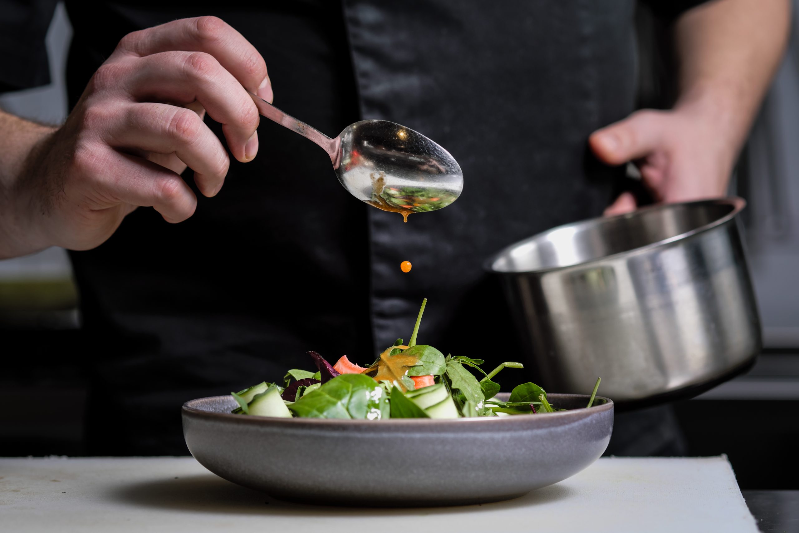 Kitchen preparation at Verde Bangkok in Sukhumvit Soi 26