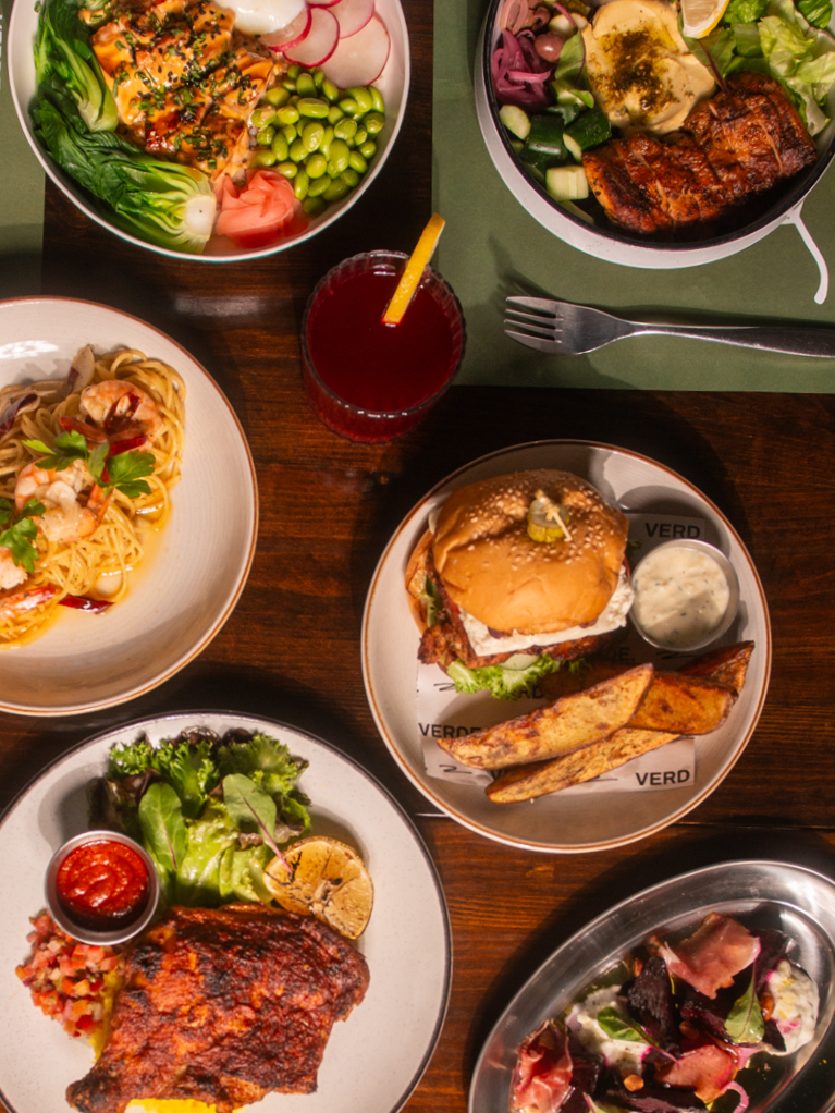 Selection of dishes served at Verde Bangkok