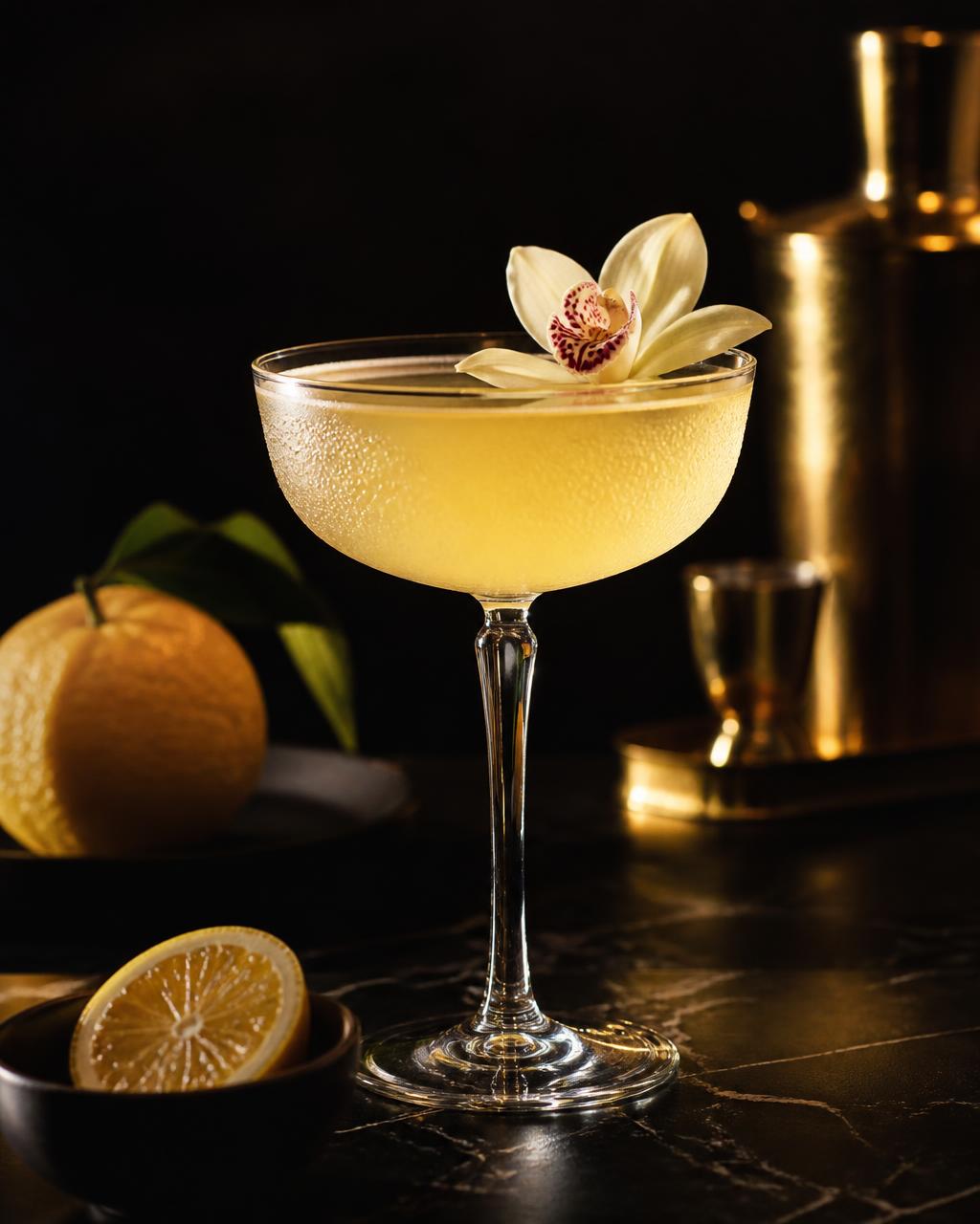 Cocktail presentation at AMBER Rooftop Bar Bangkok