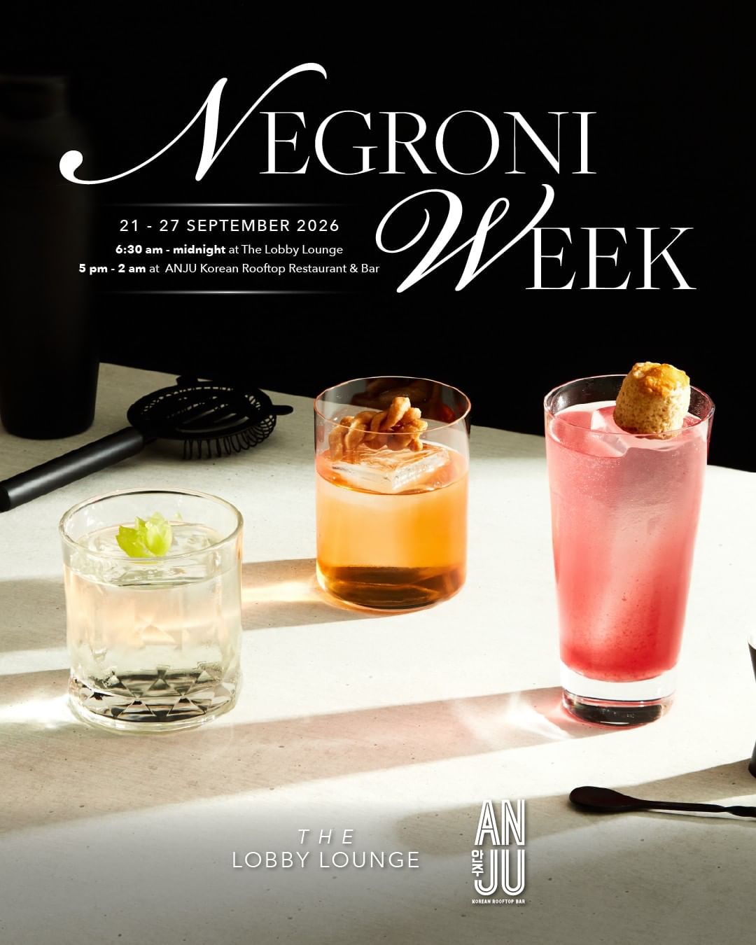 Limited Negroni Week drink at Sindhorn Midtown