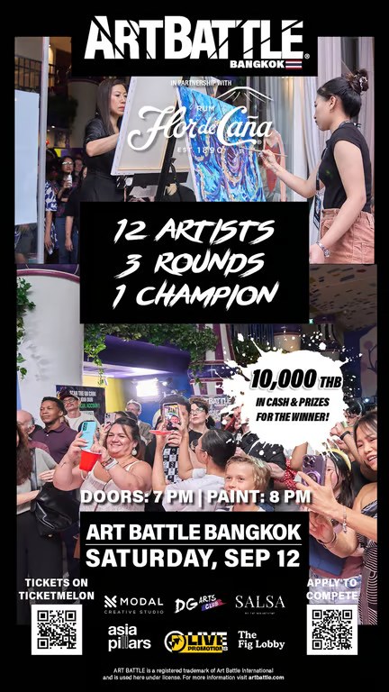Art Battle Bangkok 12 September 2026 event artwork