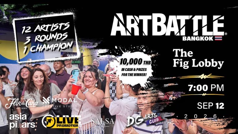 Vertical Art Battle Bangkok event poster