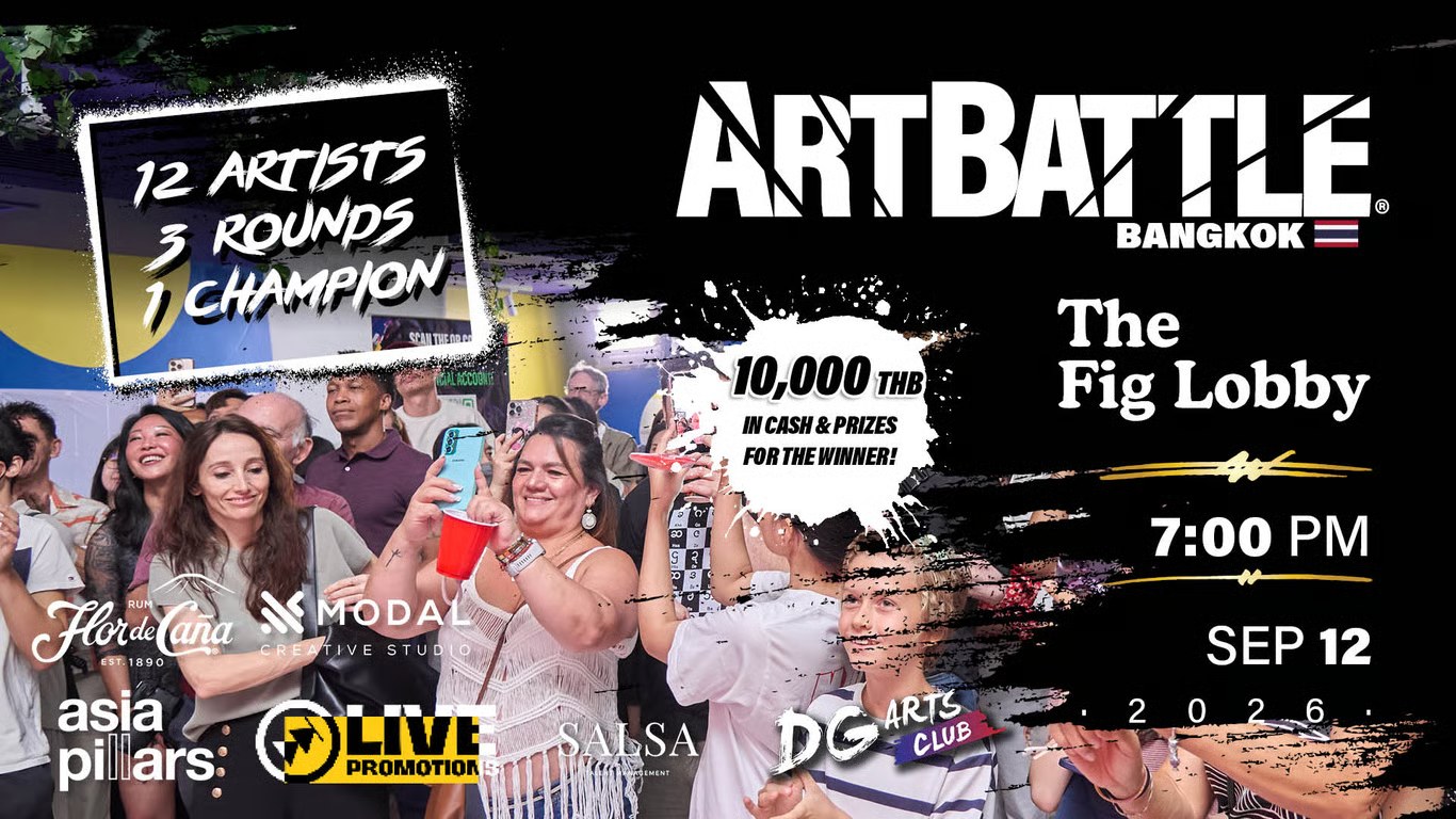 Vertical Art Battle Bangkok event poster