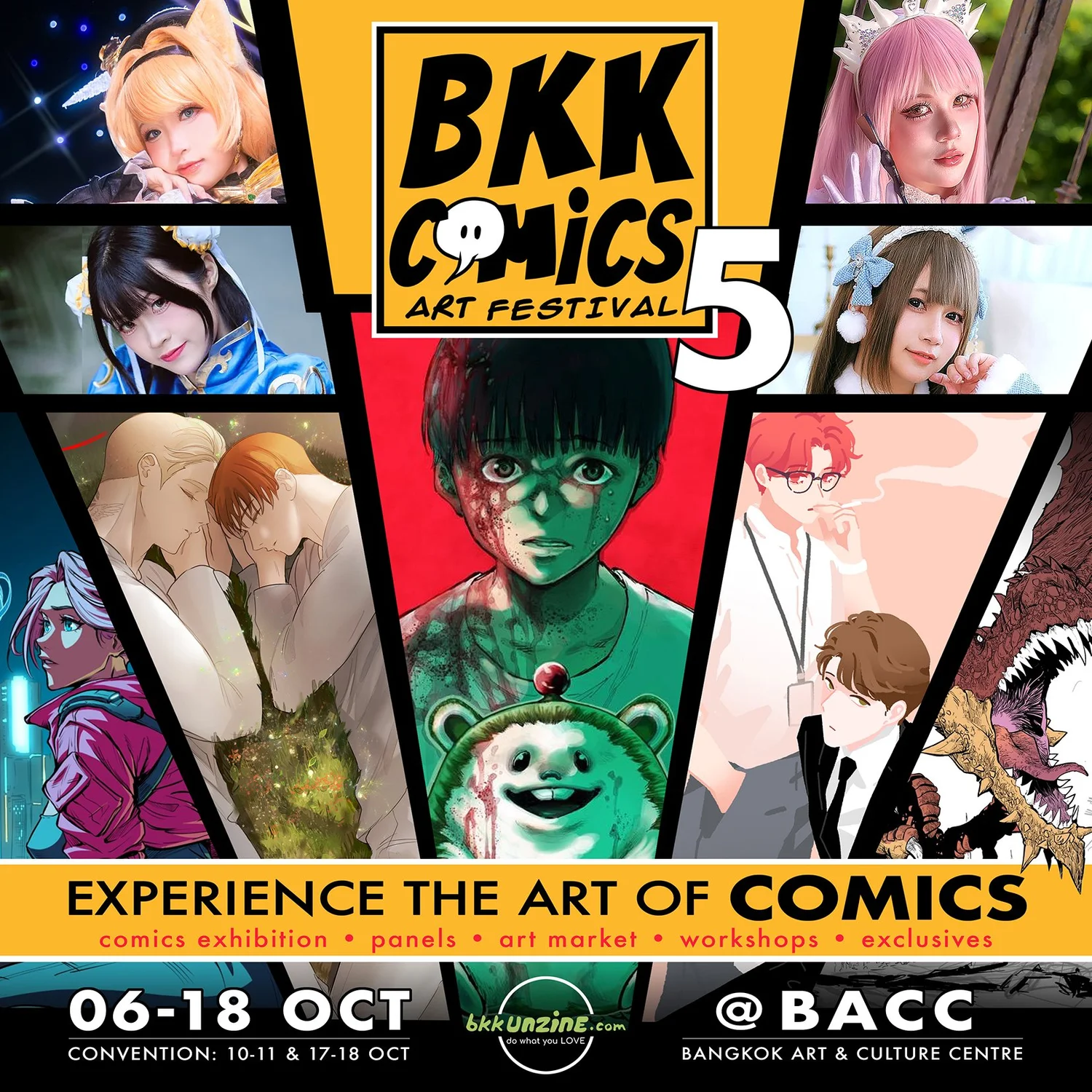 Official poster for BKK Comics Art Festival 5 in Bangkok