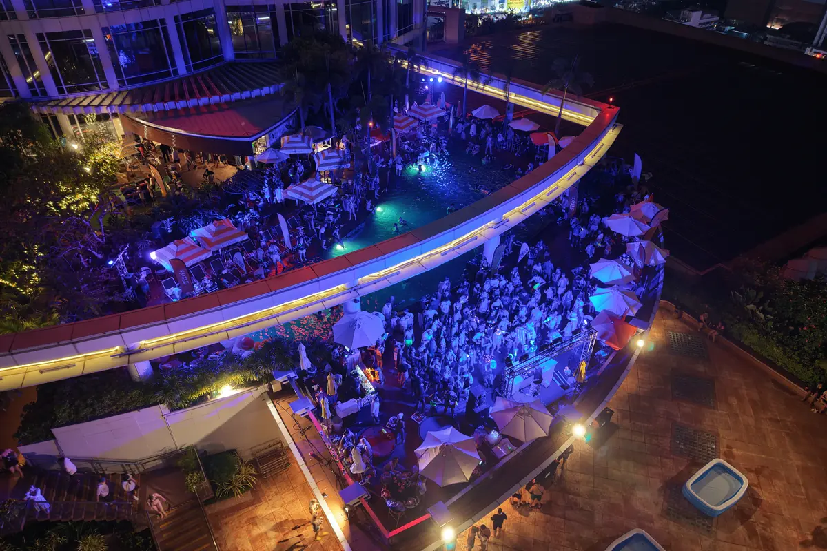 Previous Centara rooftop pool party after dark