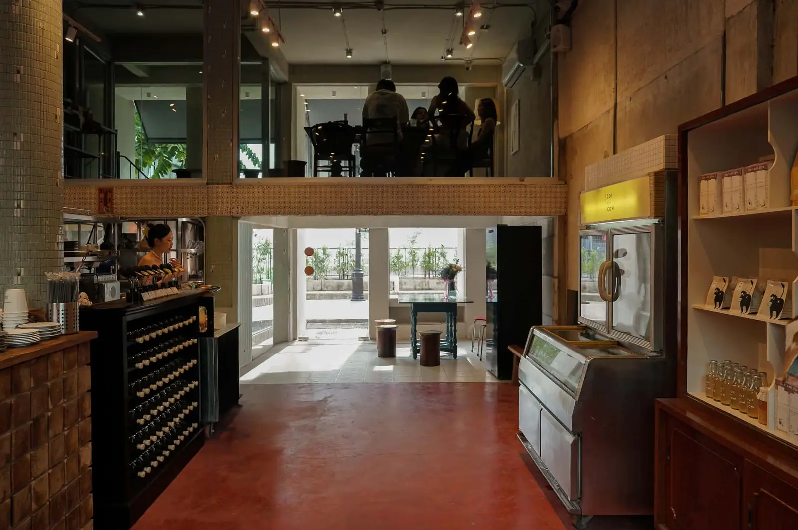 Interior seating at COF AND COW Khlong Ong Ang