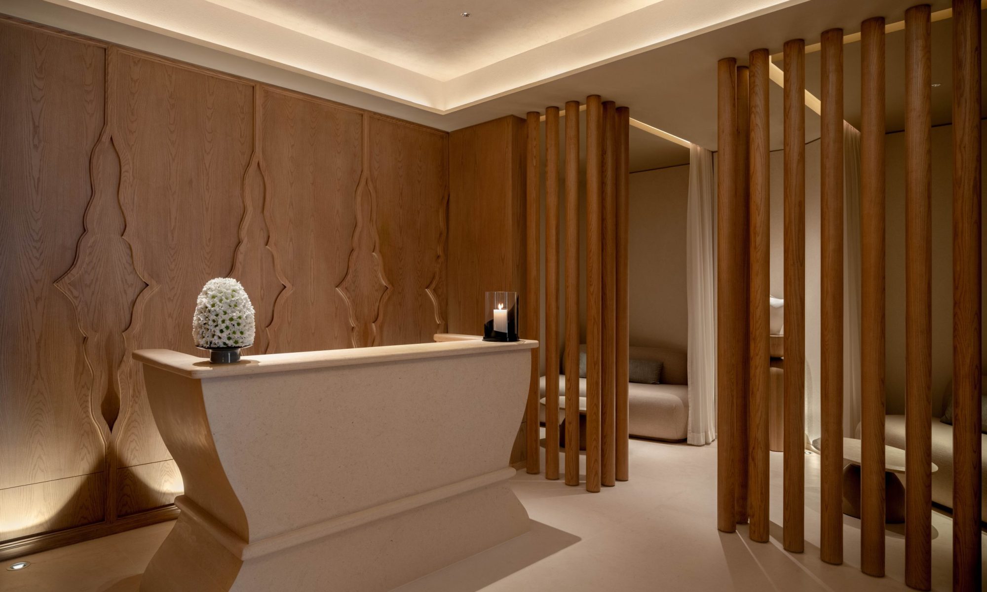 Reception lounge at Devarana Wellness Bangkok