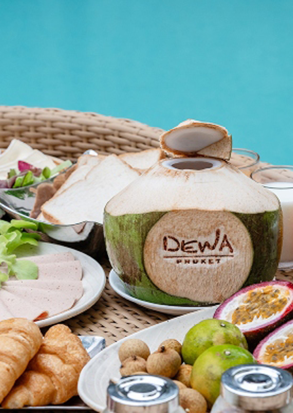 Floating breakfast at Dewa Phuket Resort and Villas