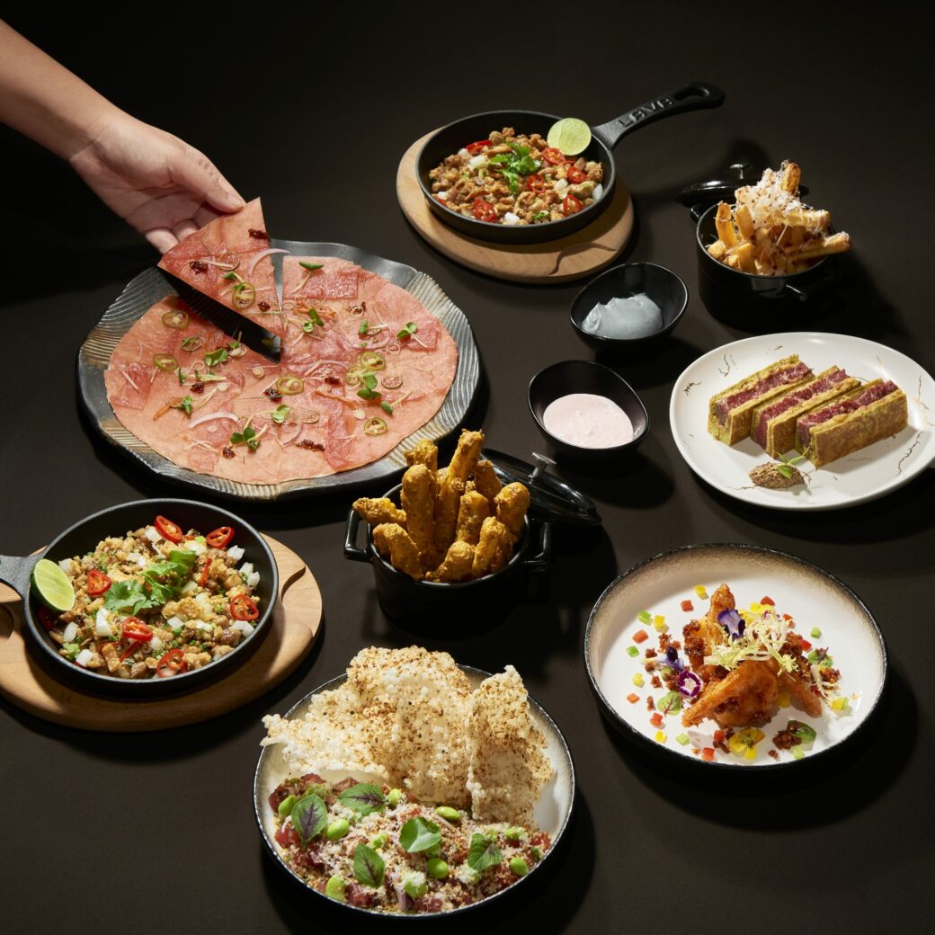 Savoury dishes served at Diplomat Bar Bangkok
