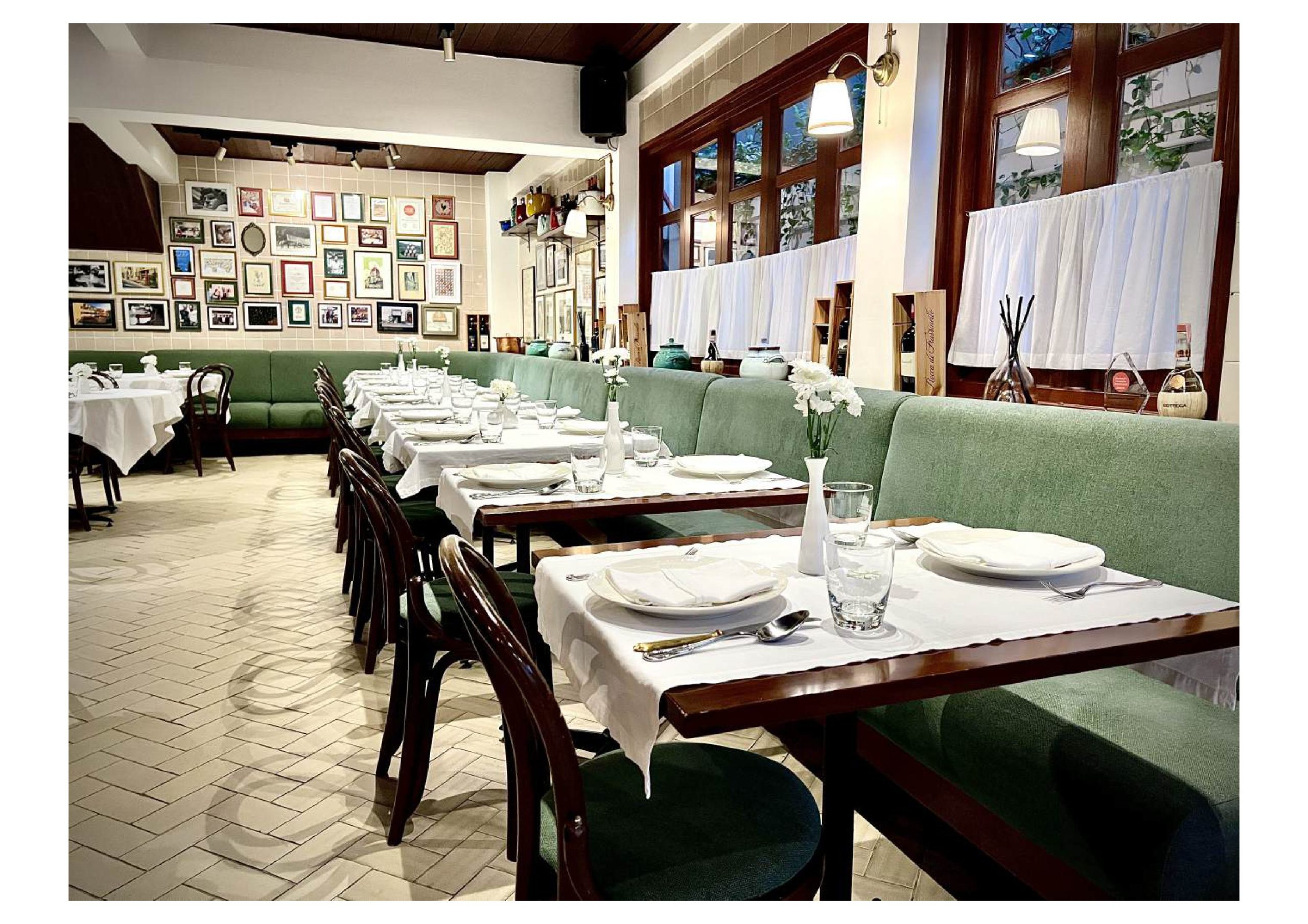 Table setting at Giglio Trattoria Fiorentina