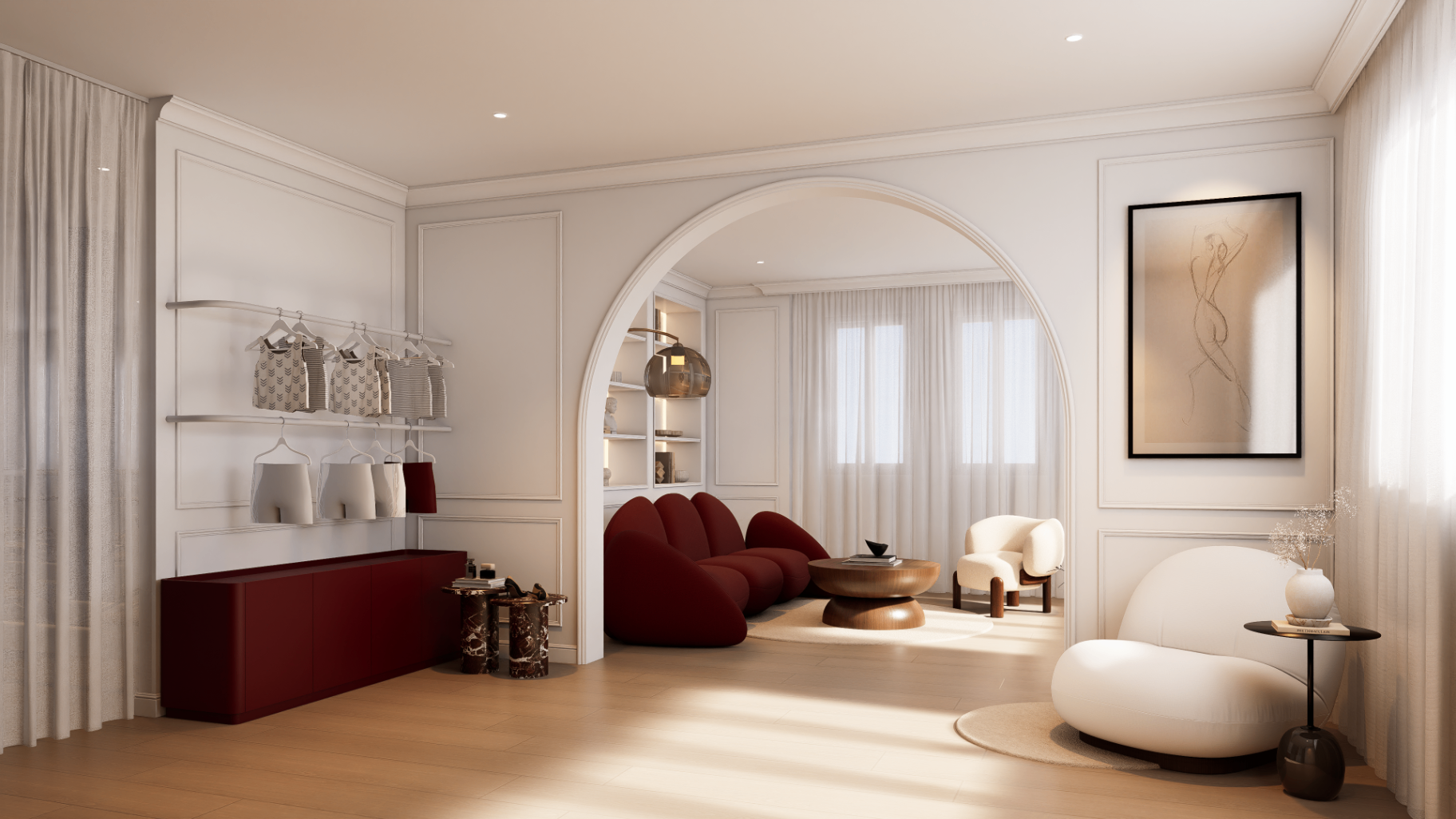 Reception and waiting area at HEARTCORE Ritual Bangkok