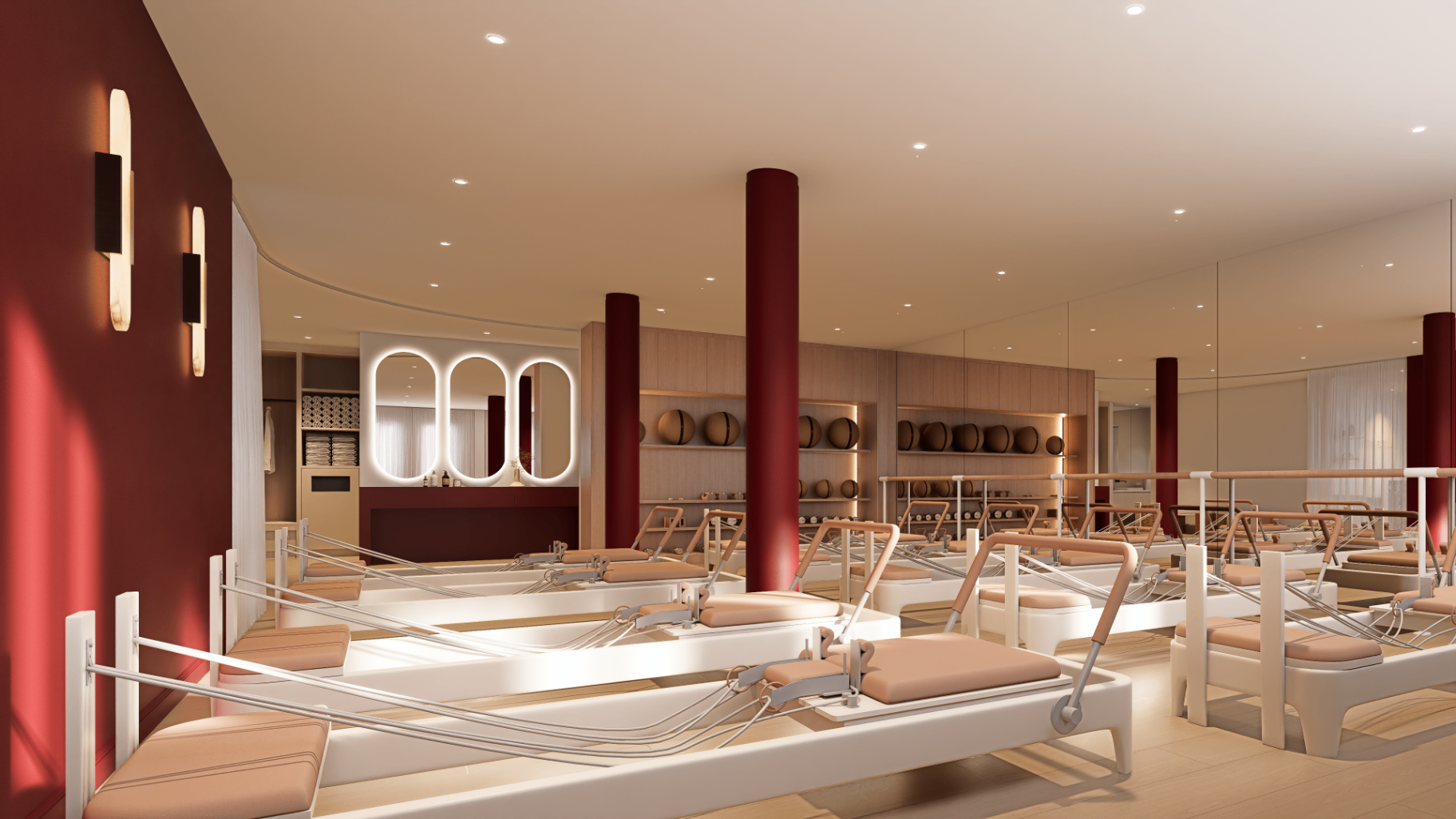 Reformer Pilates room at HEARTCORE Ritual Bangkok