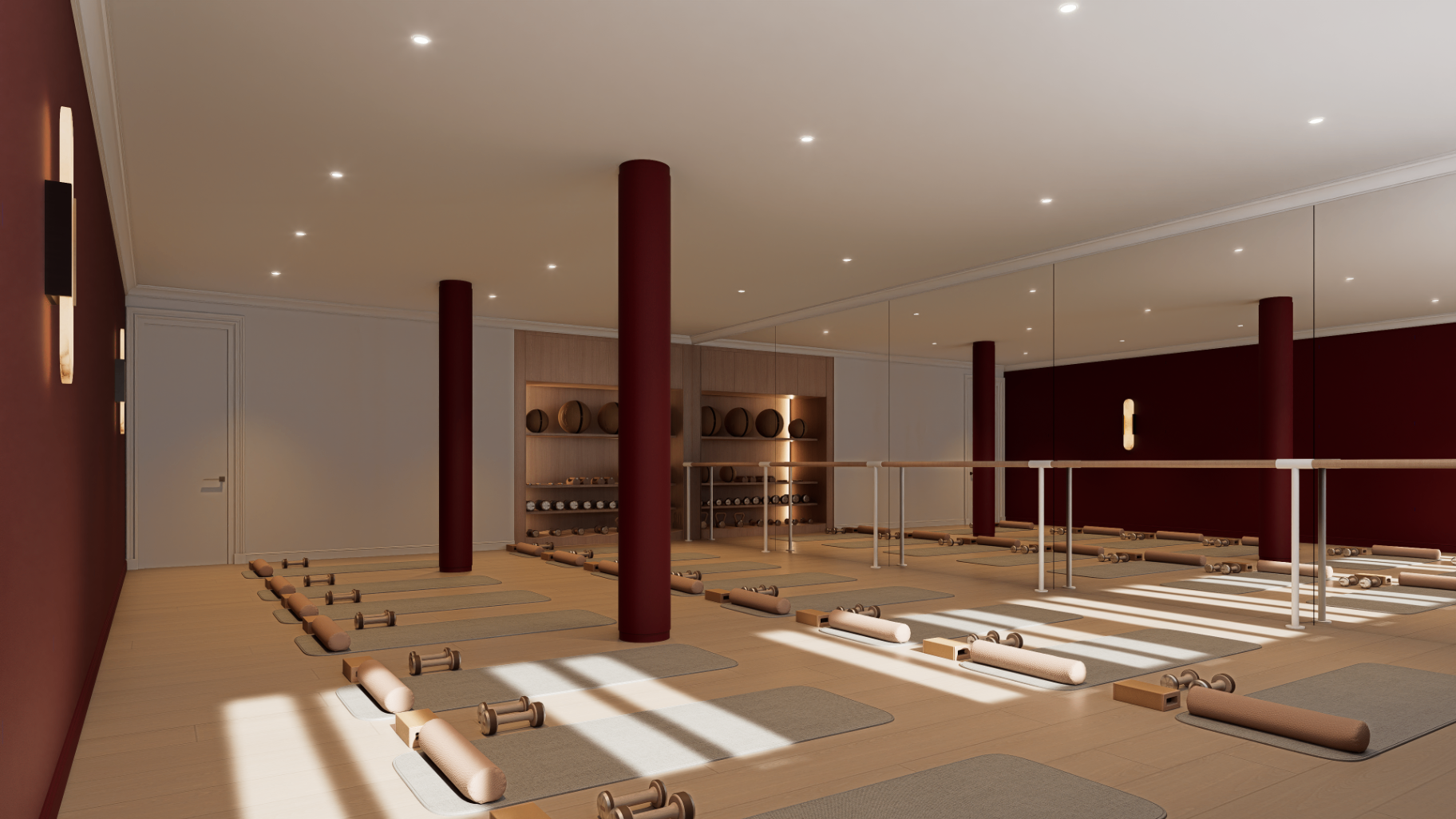 Barre and mat studio at HEARTCORE Ritual Bangkok