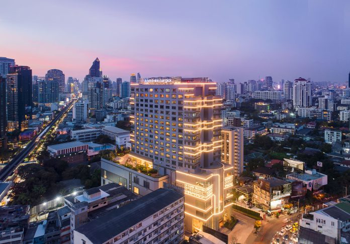 Hotel Nikko Bangkok exterior Exterior of Hotel Nikko Bangkok in Thonglor