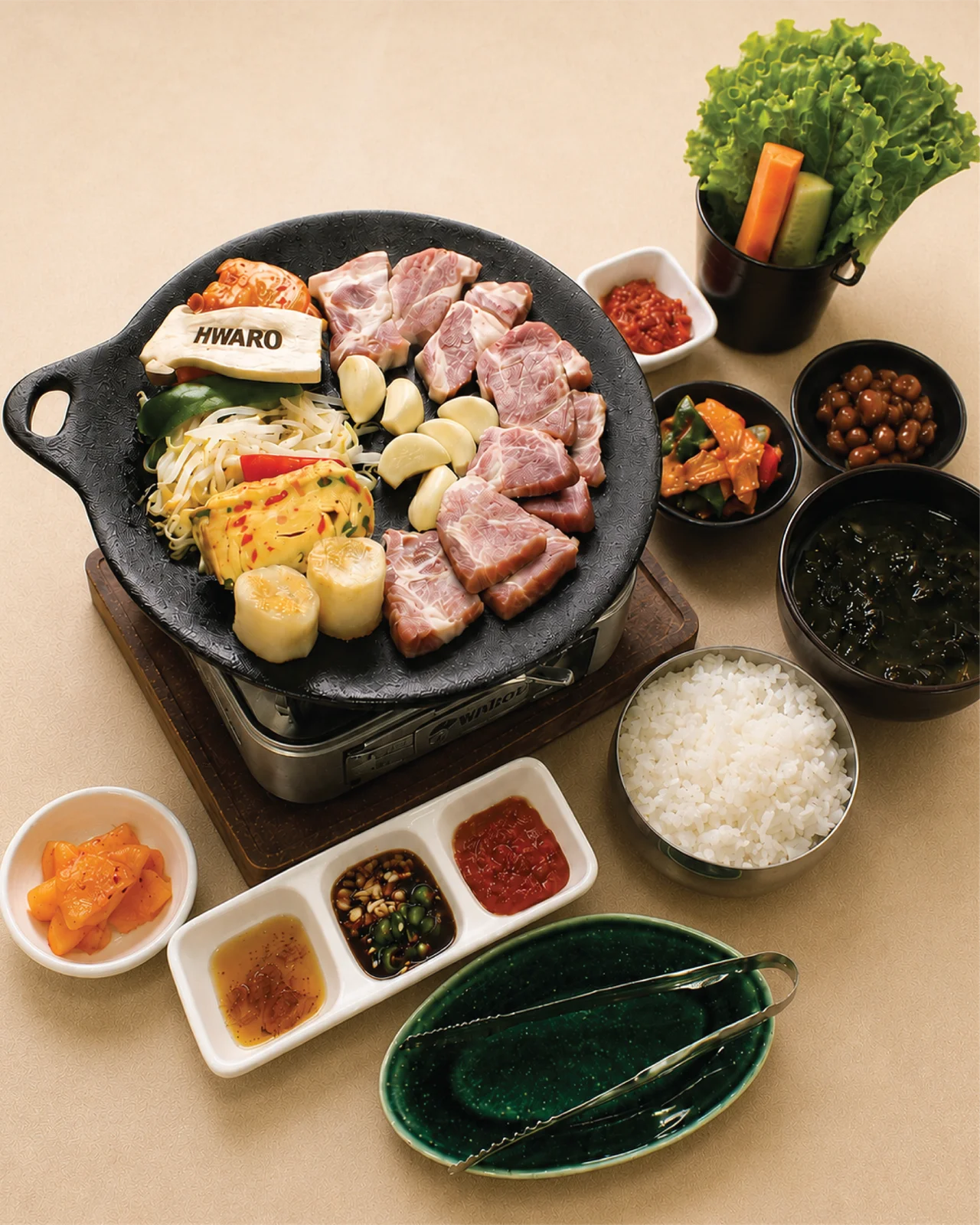 Moksal pork neck set at Hwaro