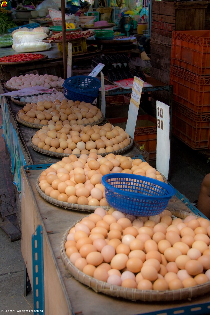Fresh produce inside Thewet Market Bangkok