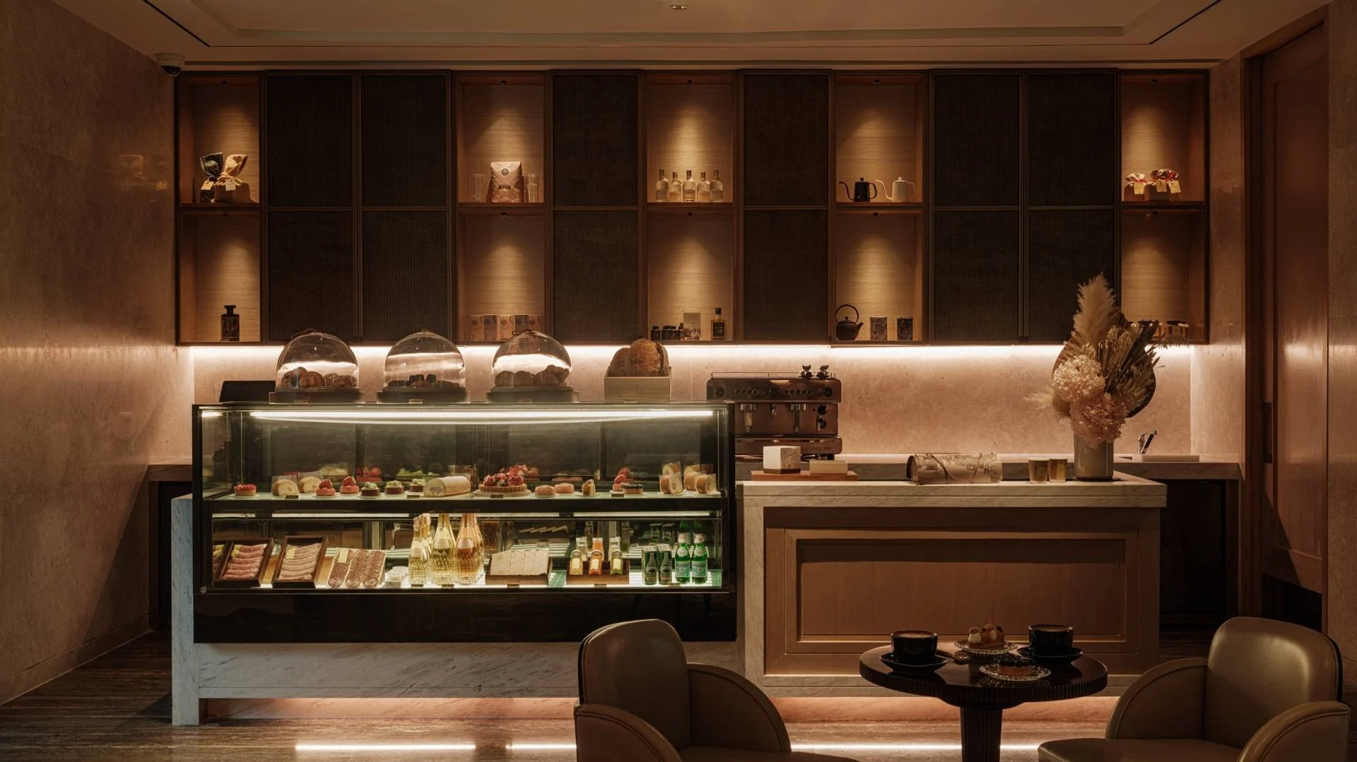 The pastry counter inside KIN at Capella Bangkok