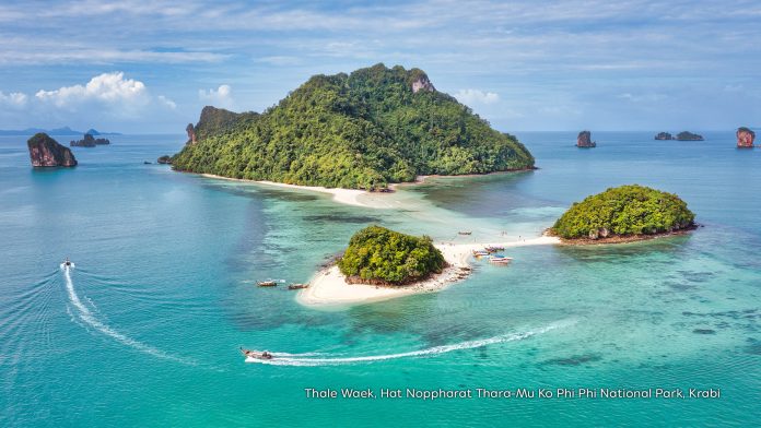 Krabi Prototype at Thale Waek Sandbar and clear water at Thale Waek in Krabi