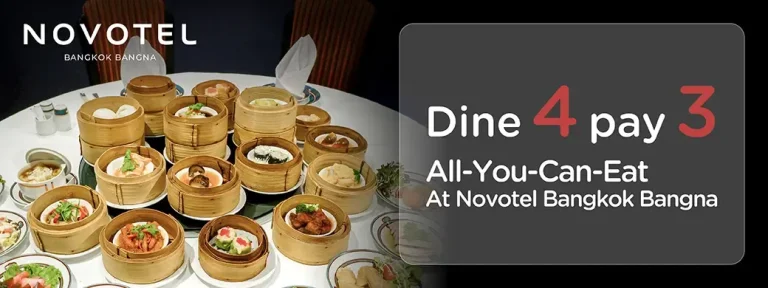Novotel Bangkok Bangna come-four-pay-three KTC buffet campaign