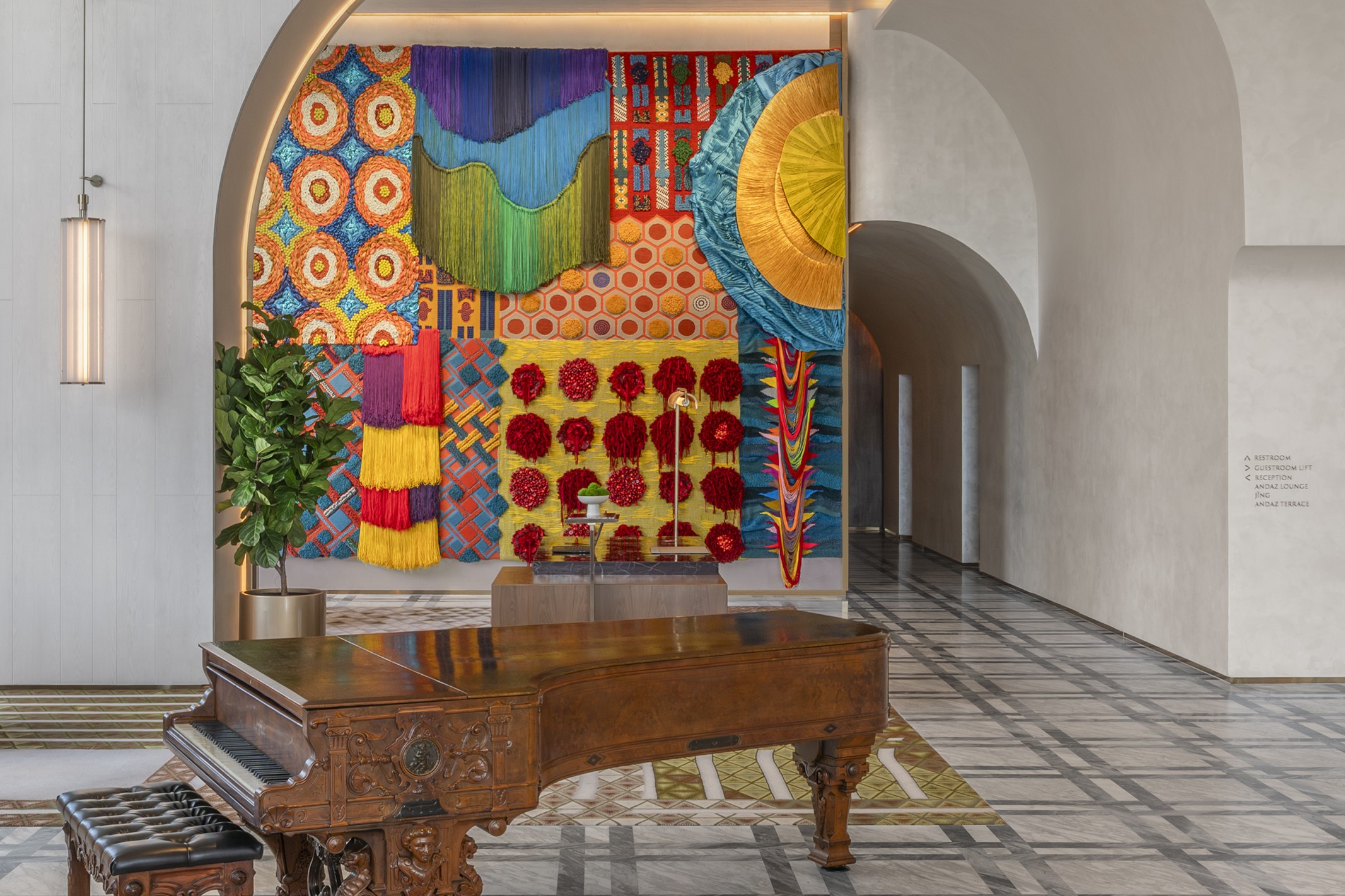 Art-filled interior at Andaz One Bangkok