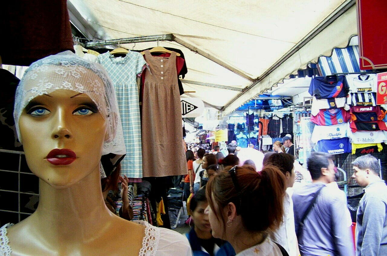 Pratunam Market lanes in Bangkok