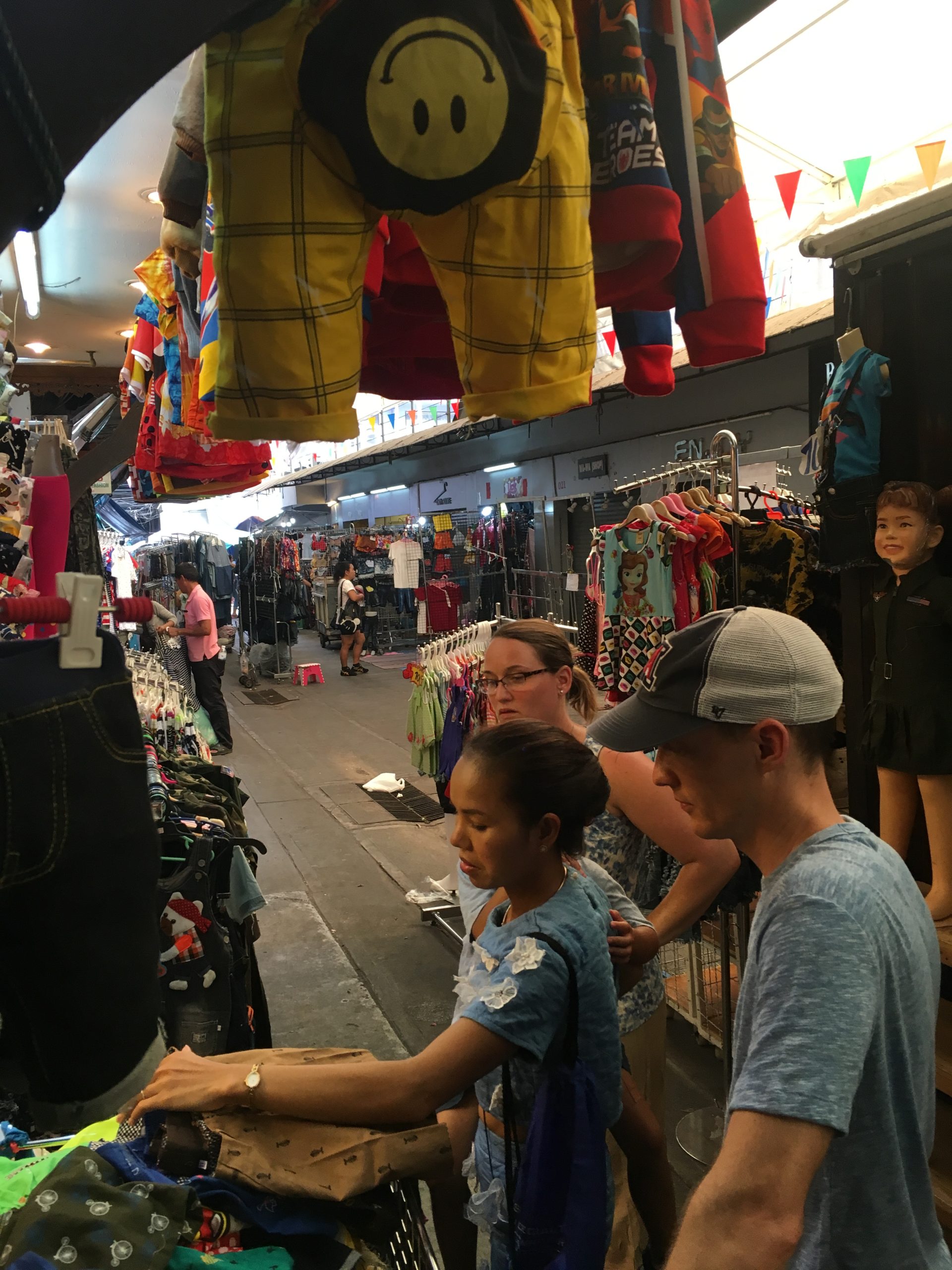 Shoppers inside Pratunam Market