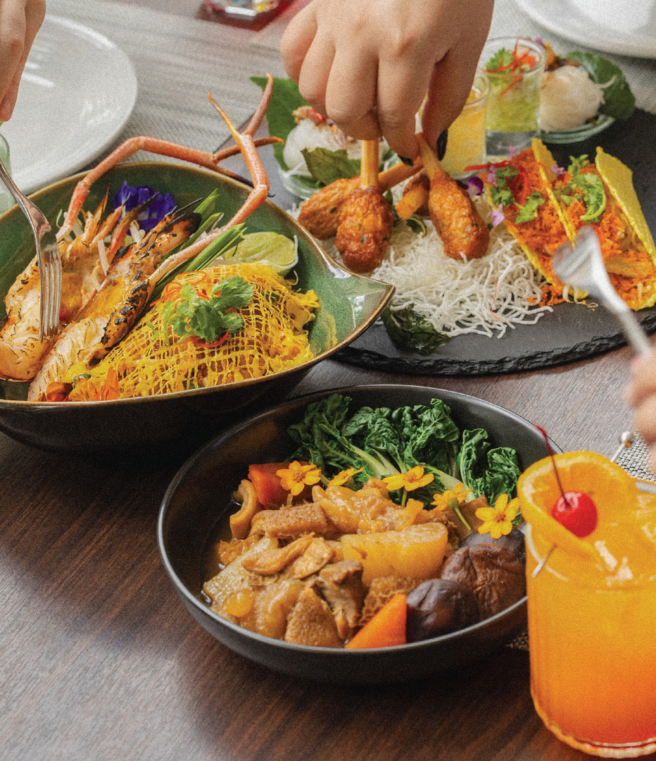 Thai culinary presentation at River Barge Restaurant