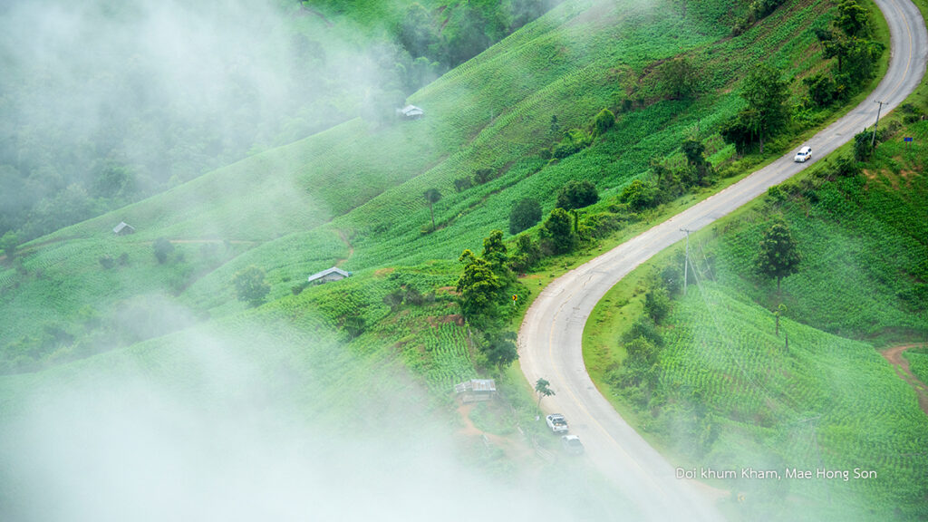 Mountain scenery at Doi Khum Kham in Mae Hong Son