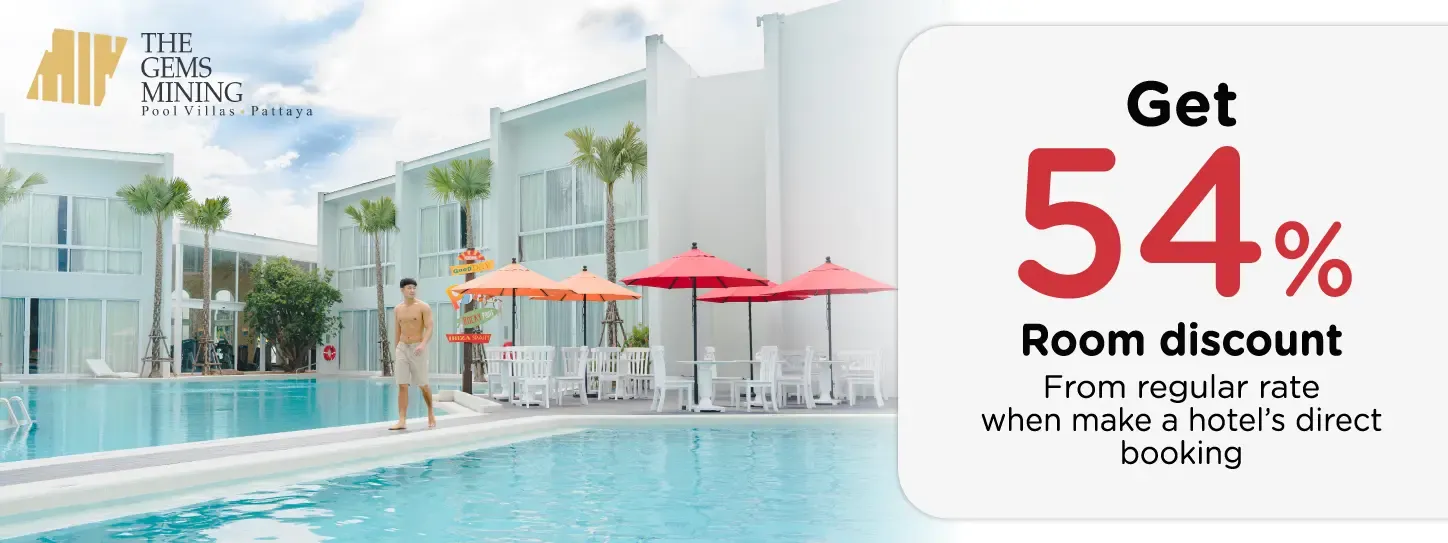 The Gems Mining Pool Villas Pattaya KTC promotion artwork