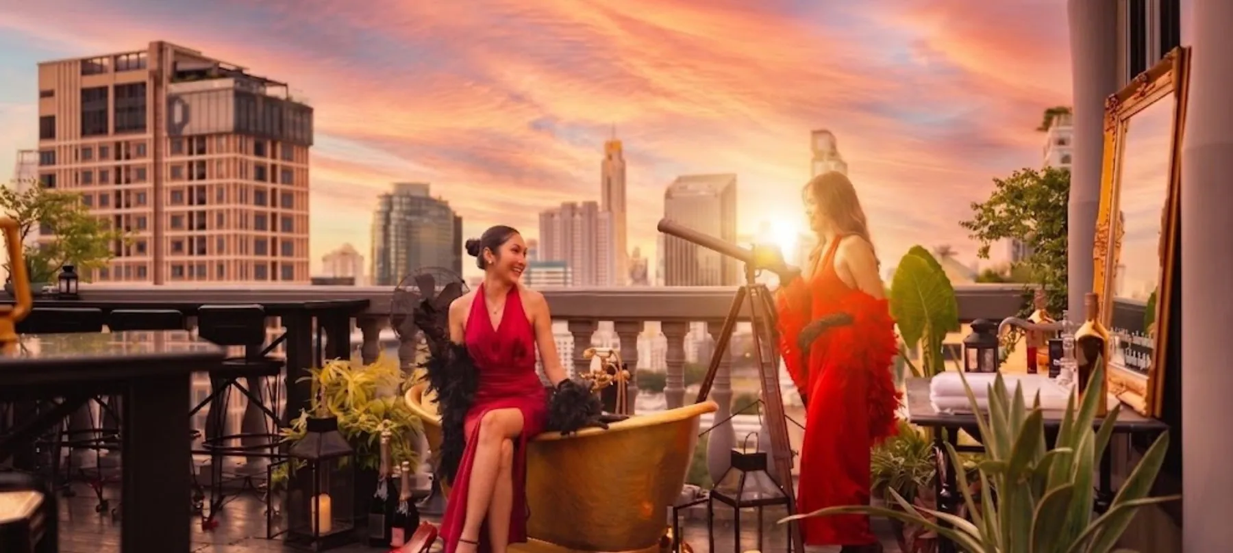 Upper rooftop level at The Speakeasy Bangkok