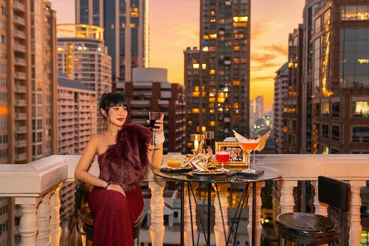 Cocktails at The Speakeasy Rooftop Bar Bangkok
