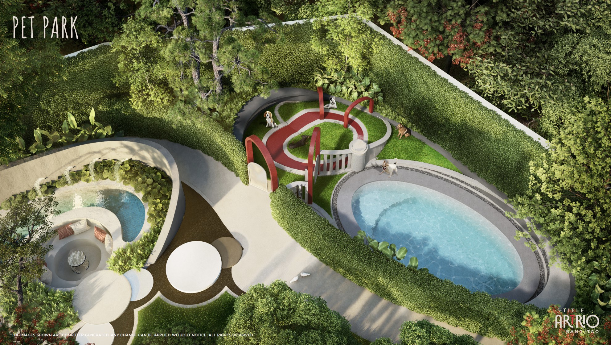 Shared amenity rendering at The Title Artrio Phuket