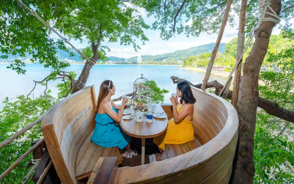 Private TreePods dining setting at Amari Phuket