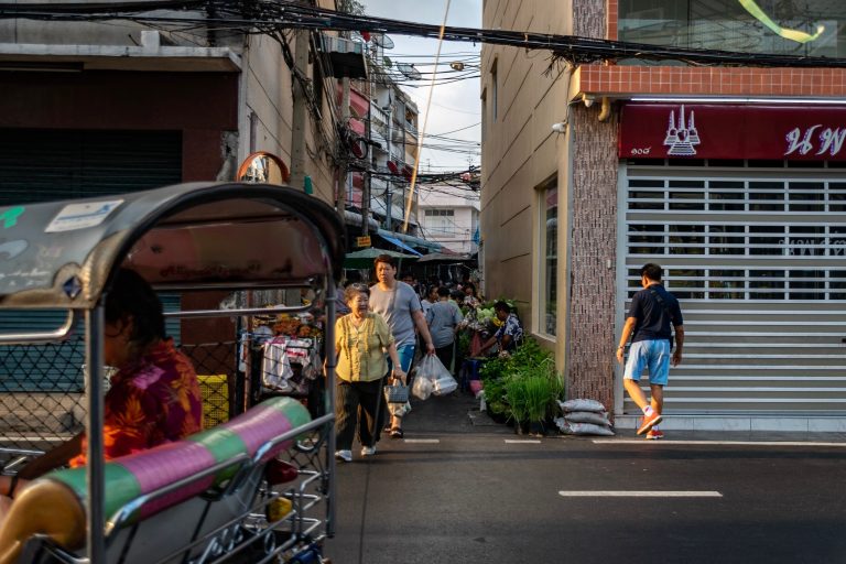 Entrance to Trok Mor Morning Market in Bangkok