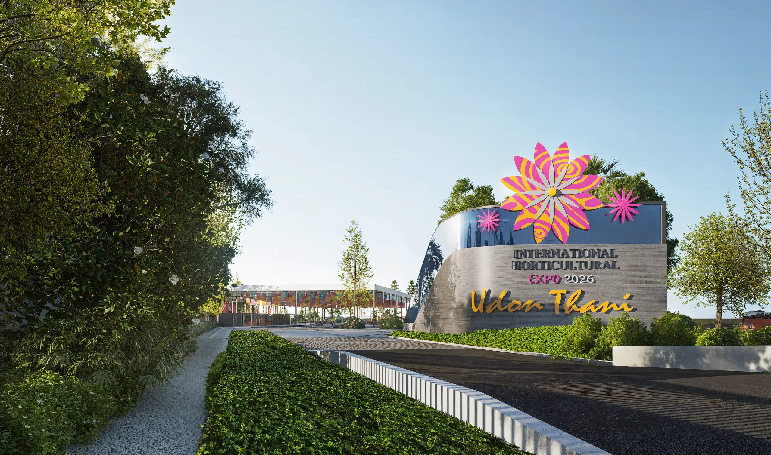 Garden landscape rendering for Udon Thani Expo 2026