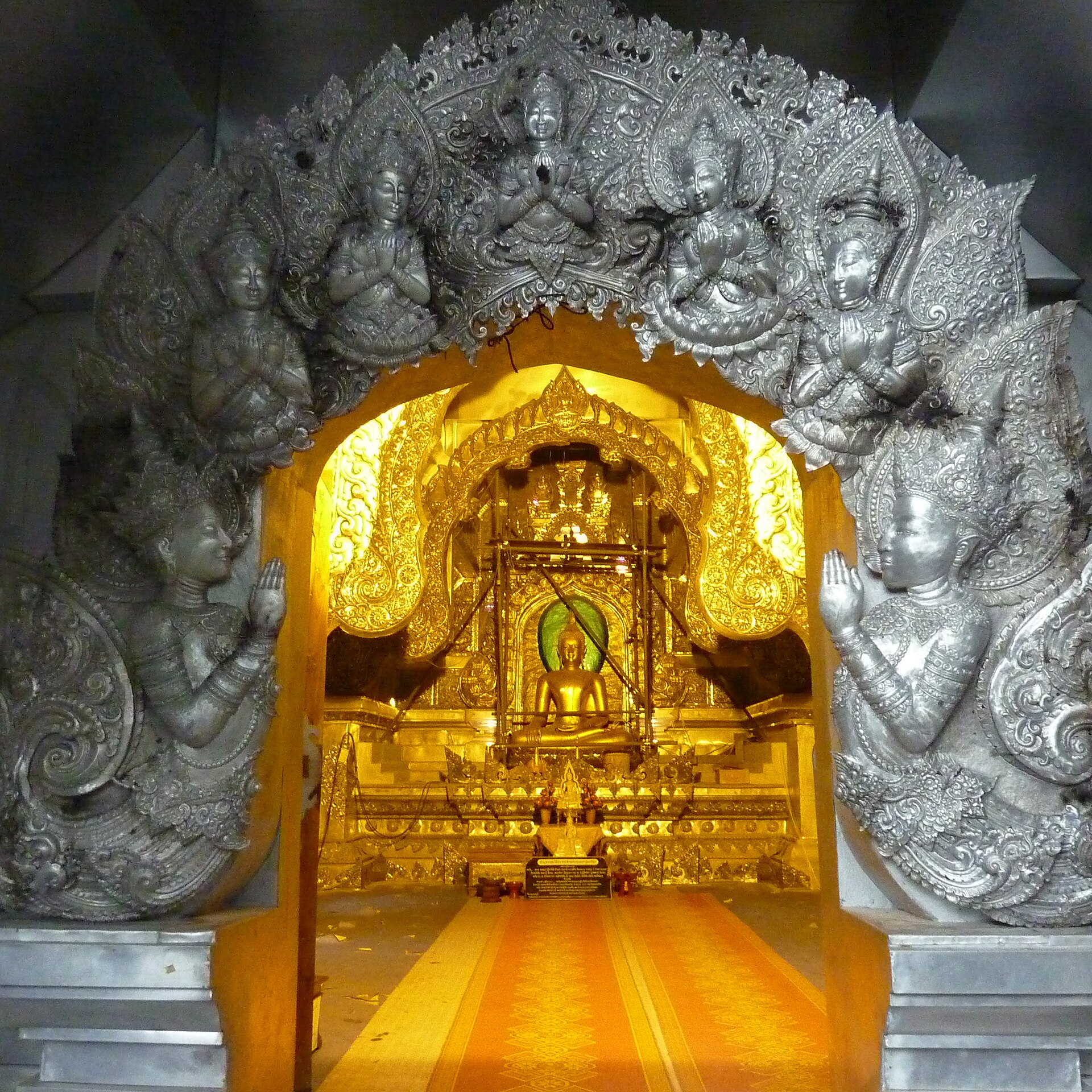 Entrance to the silver ubosot at Wat Sri Suphan
