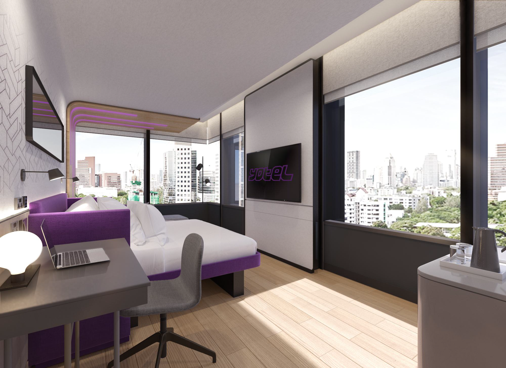Corner room at YOTEL Bangkok Sukhumvit
