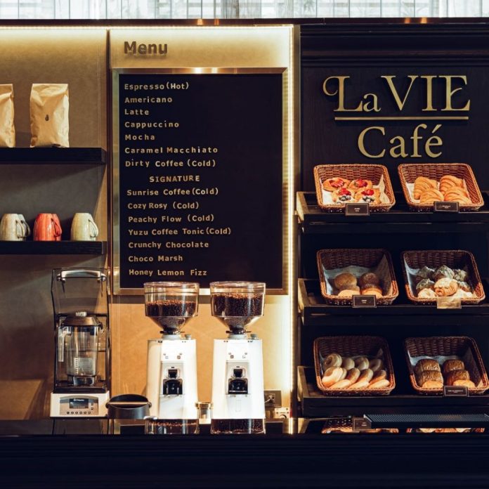 Coffee and pastry counter at La VIE Café Bangkok