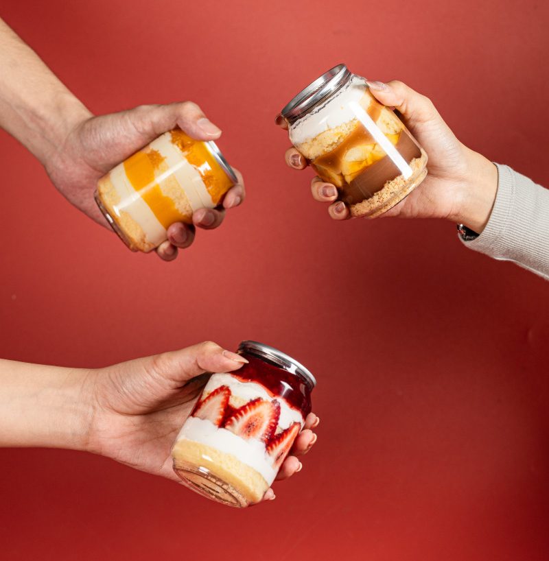 Dessert cups from La VIE Café Bangkok