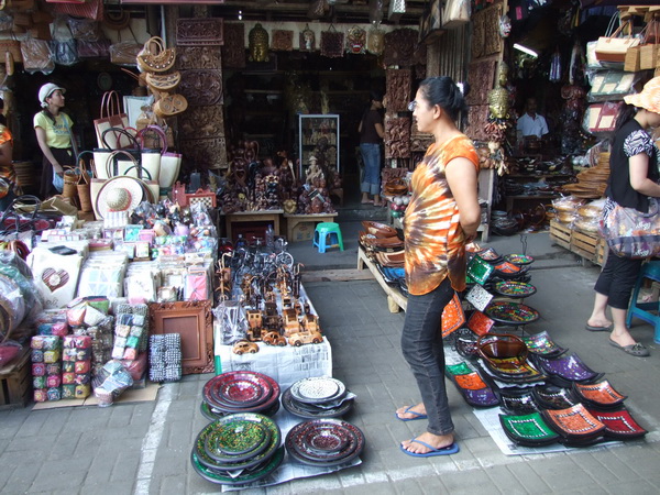 Handmade objects displayed at Baan Tawai Craft Village