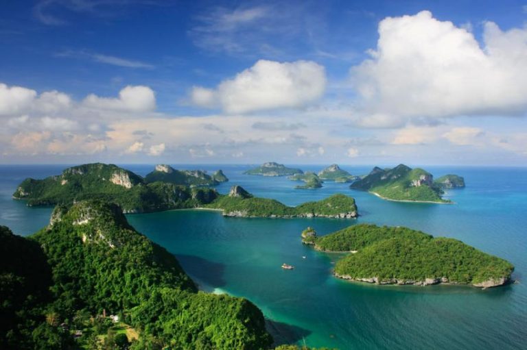 Island panorama from a viewpoint in Mu Ko Ang Thong National Park