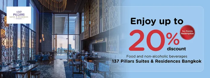 137 Pillars Bangkok KTC dining offer 137 Pillars Bangkok KTC dining promotion artwork